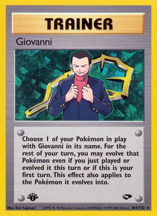 Giovanni (104) (104) 104/132  - 1st Edition Gym Challenge - Rare