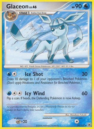 Glaceon (20) (20) 020  - Reverse Holofoil Majestic Dawn - Rare