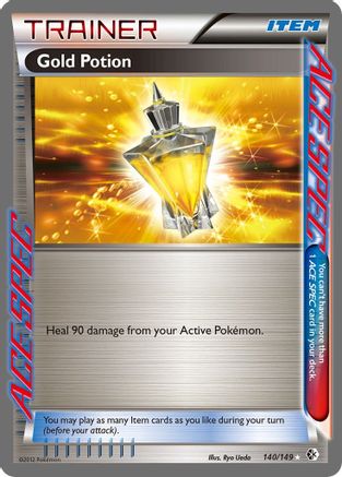 Gold Potion 140  - Holofoil Boundaries Crossed - Rare Ace