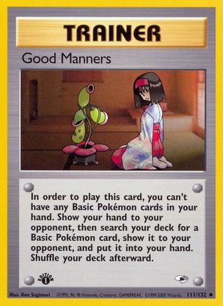 Good Manners 111/132  - 1st Edition Gym Heroes - Uncommon