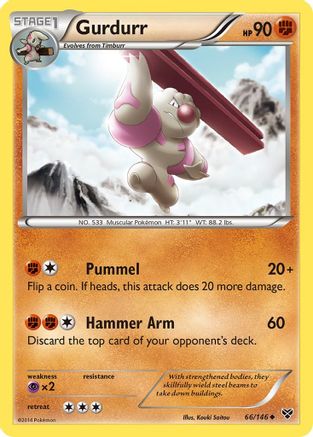 Gurdurr 066  XY Base Set - Uncommon