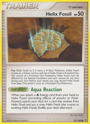 Helix Fossil 091  - Reverse Holofoil Majestic Dawn - Common