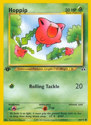 Hoppip 055/75  - 1st Edition Neo Discovery - Common