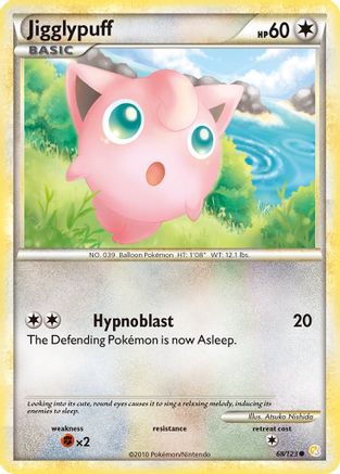 Jigglypuff 068/123  - Reverse Holofoil HeartGold SoulSilver - Common