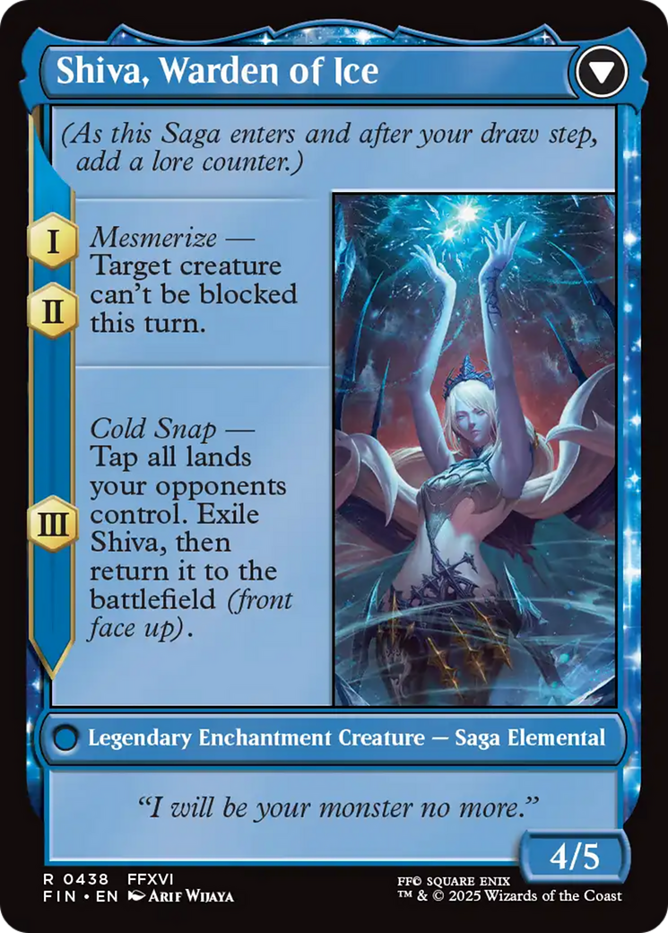 Jill, Shiva's Dominant (Extended Art) (FIN-438) - FINAL FANTASY: (enchantment, Extended Art) Foil