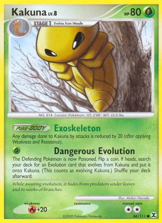 Kakuna 066/111  - Reverse Holofoil Rising Rivals - Common