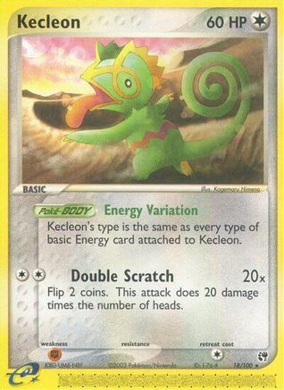 Kecleon 018  - Reverse Holofoil Sandstorm - Rare