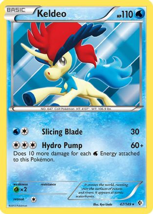 Keldeo (47) (47) 047  - Reverse Holofoil Boundaries Crossed - Holo Rare
