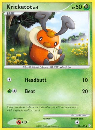 Kricketot 109  - Reverse Holofoil Supreme Victors - Common