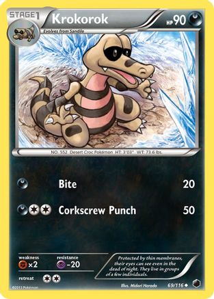 Krokorok 069  - Reverse Holofoil Plasma Freeze - Uncommon