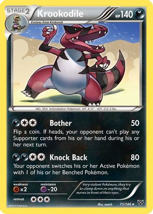 Krookodile 071  - Reverse Holofoil XY Base Set - Rare