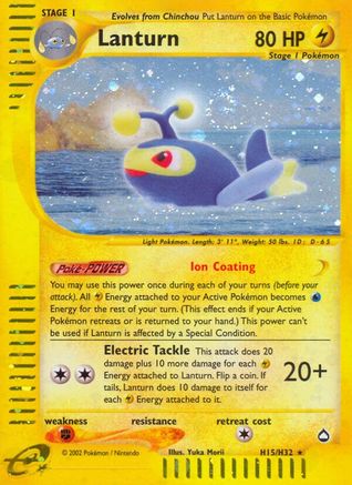 Lanturn (H15) (H15) H15  - Holofoil Aquapolis - Holo Rare