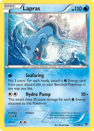 Lapras 035/146  - Reverse Holofoil XY Base Set - Holo Rare