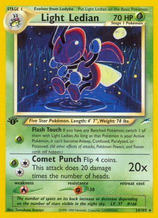 Light Ledian 024/105  - 1st Edition Neo Destiny - Rare