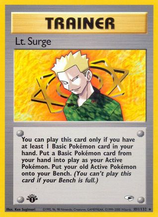 Lt. Surge (101) (101) 101/132  - 1st Edition Gym Heroes - Rare