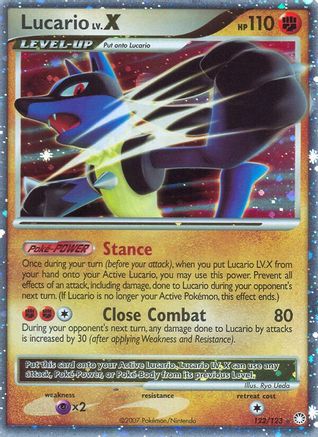 Lucario LV.X 122  - Holofoil Mysterious Treasures - Ultra Rare