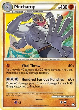 Machamp 026  - Reverse Holofoil Triumphant - Rare