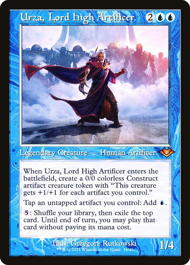 Urza, Lord High Artificer (Retro Frame) (MH1-011) - Modern Horizons 1 Timeshifts Foil