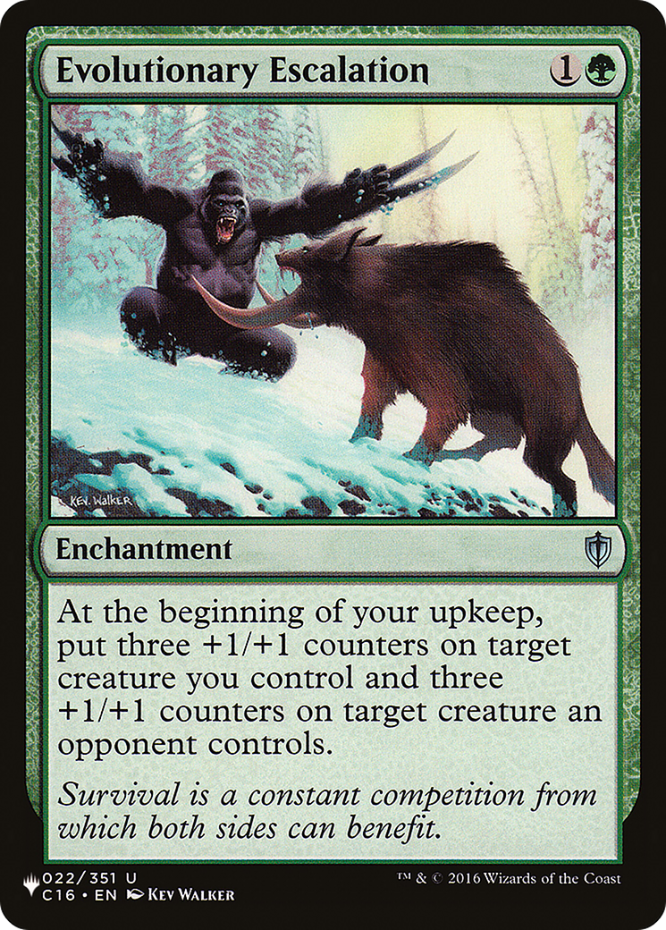 Evolutionary Escalation (LIST-C16-22) - The List