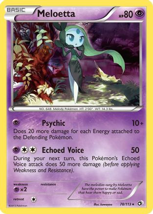 Meloetta (78) (78) 078/113  - Reverse Holofoil Legendary Treasures - Holo Rare