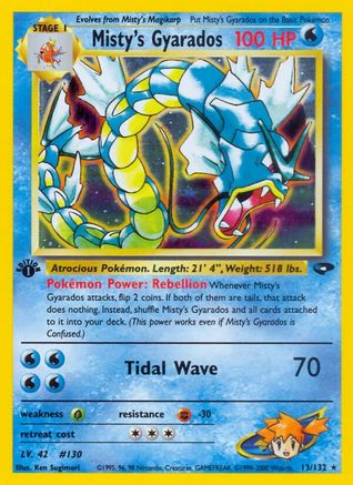 Misty's Gyarados 013/132  - 1st Edition Holofoil Gym Challenge - Holo Rare