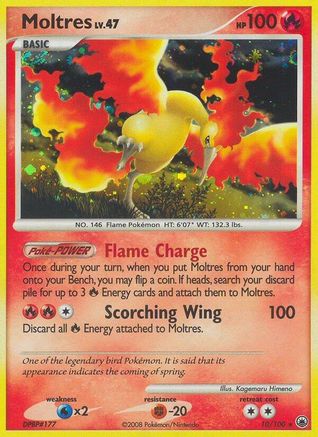 Moltres 010  - Reverse Holofoil Majestic Dawn - Holo Rare