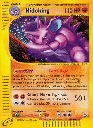 Nidoking (H18) (H18) H18  - Holofoil Aquapolis - Holo Rare