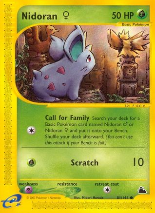Nidoran F (81) (81) 081  - Reverse Holofoil Skyridge - Common