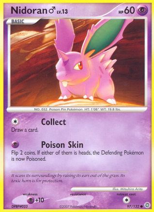 Nidoran M 097  - Reverse Holofoil Secret Wonders - Common