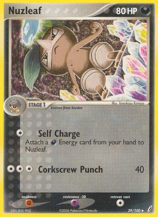 Nuzleaf 039/100  - Reverse Holofoil Crystal Guardians - Uncommon