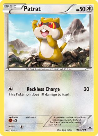 Patrat (110) (110) 110  - Reverse Holofoil Plasma Storm - Common