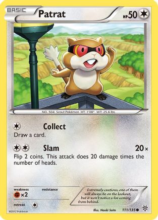 Patrat (111) (111) 111  - Reverse Holofoil Plasma Storm - Common