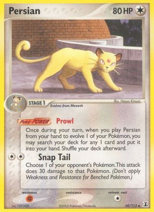 Persian 050  - Reverse Holofoil Delta Species - Uncommon