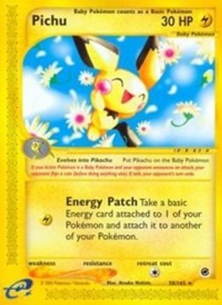 Pichu (58) (58) 058  - Reverse Holofoil Expedition - Rare