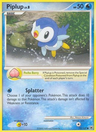 Piplup (72) (72) 072/100  Majestic Dawn - Common