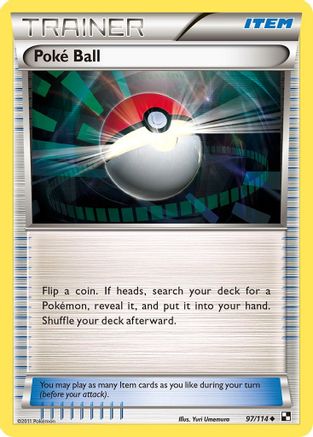 Poke Ball 097/114  Black and White - Uncommon