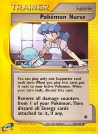 Pokemon Nurse 145/165  - Reverse Holofoil Expedition - Uncommon