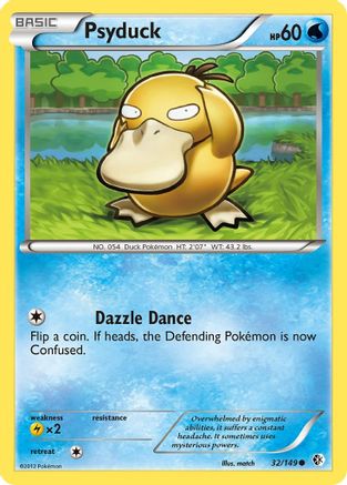 Psyduck (32) (32) 032  - Reverse Holofoil Boundaries Crossed - Common