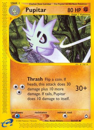 Pupitar 056  - Reverse Holofoil Aquapolis - Uncommon