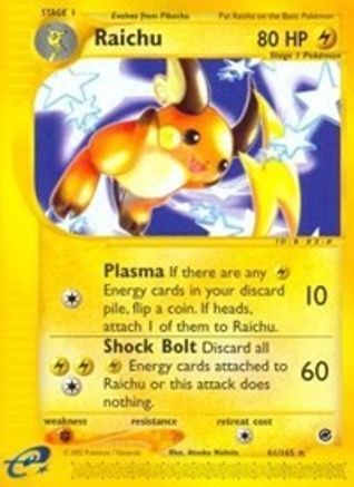 Raichu (61) (61) 061/165  - Reverse Holofoil Expedition - Rare