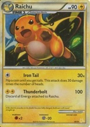 Raichu (#30 Holo) (#30 Holo) 030  - Holofoil HGSS Trainer Kit Gyarados & Raichu - Common