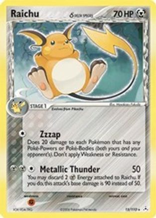 Raichu (Delta Species) 015/110  - Reverse Holofoil Holon Phantoms - Holo Rare