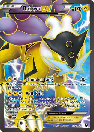 Raikou EX (105 Full Art) (105 Full Art) 105  - Holofoil Dark Explorers - Ultra Rare