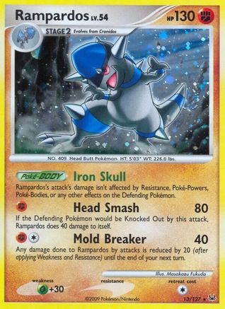 Rampardos 013  - Reverse Holofoil Platinum - Holo Rare