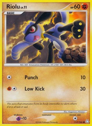 Riolu 117/146  - Reverse Holofoil Legends Awakened - Common