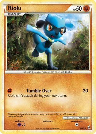 Riolu 050/95  - Reverse Holofoil Call of Legends - Uncommon