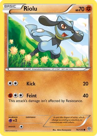 Riolu (76) (76) 076  - Reverse Holofoil Plasma Storm - Common