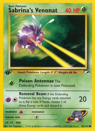 Sabrina's Venonat 096/132  - 1st Edition Gym Heroes - Common