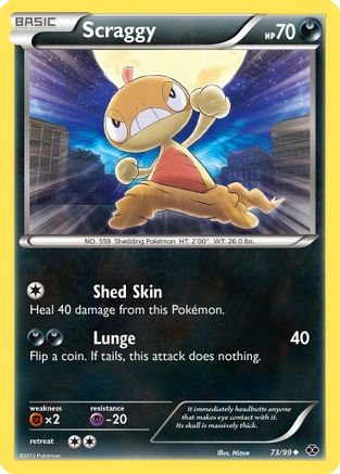 Scraggy 073  - Reverse Holofoil Next Destinies - Uncommon