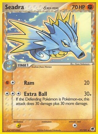 Seadra (Delta Species) 037/101  - Reverse Holofoil Dragon Frontiers - Uncommon